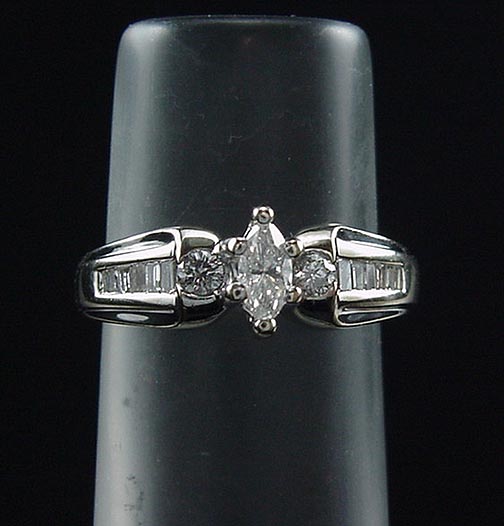 Details about BEAUTIFUL KAY JEWELERS 14K 12 CT MARQUISE BAGUETTE ...